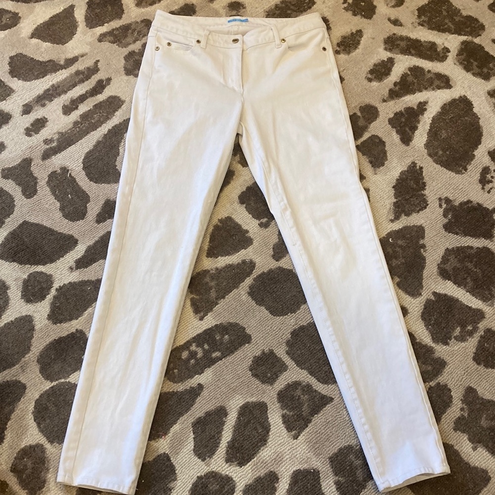 J Mclaughlin White Straight-Leg Jeans